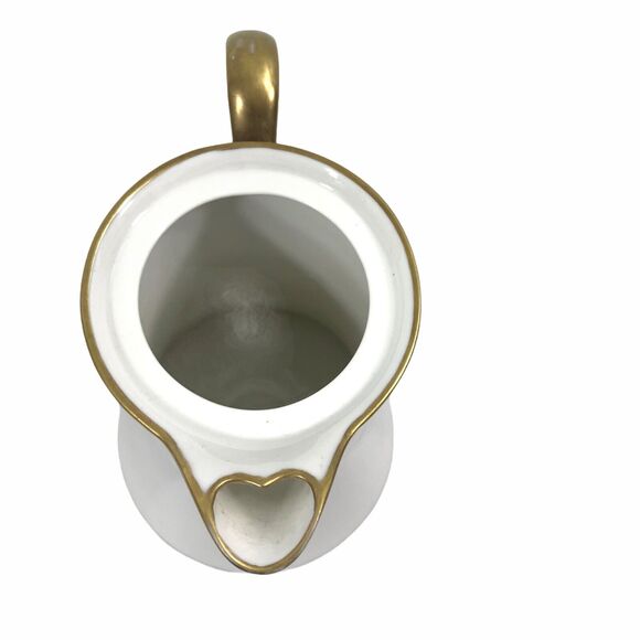 Noritake Carafe Nippon Goldena Pitcher White Gold Vintage No‎ Lid - Picture 6 of 7